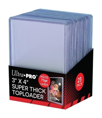 Ultra Pro 75 pt. 3x4 Super Thick Toploader 25er Pack Neu OVP