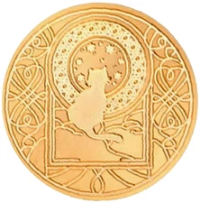 Cat Looking through Round Window - 1.2" diameter Wax Seal Stamp Head