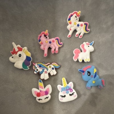 Set of 8 Multicolor Unicorn Shoe Charms￼For Crocs