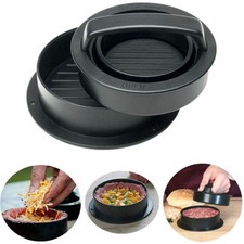 Non Stick Stuffed Burger Press 3 IN 1 Hamburger Patty Molds Maker BBQ Kitchen