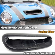 Carbon Fiber Hood Bonnet Scoop Air Vent For 2002-2006 Mini Cooper S R53 R50