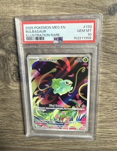 PSA 10 Bulbasaur Illustration Rare 133/132 Pokemon Mega Evolution ENGLISH GEM