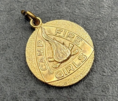 Vintage Camp Fire Girls Golden Jubilee 50 Years Charm Pendant 1910-1960