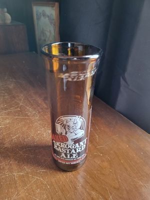 #ad Arrogant Bastard Ale Beer Glass Stone Brewing “You#x27;re Not Worthy” $5.00