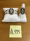 JA J.A Calavaza Zuni Girl Dancer Bracelet And Ring Set Sterling Silver