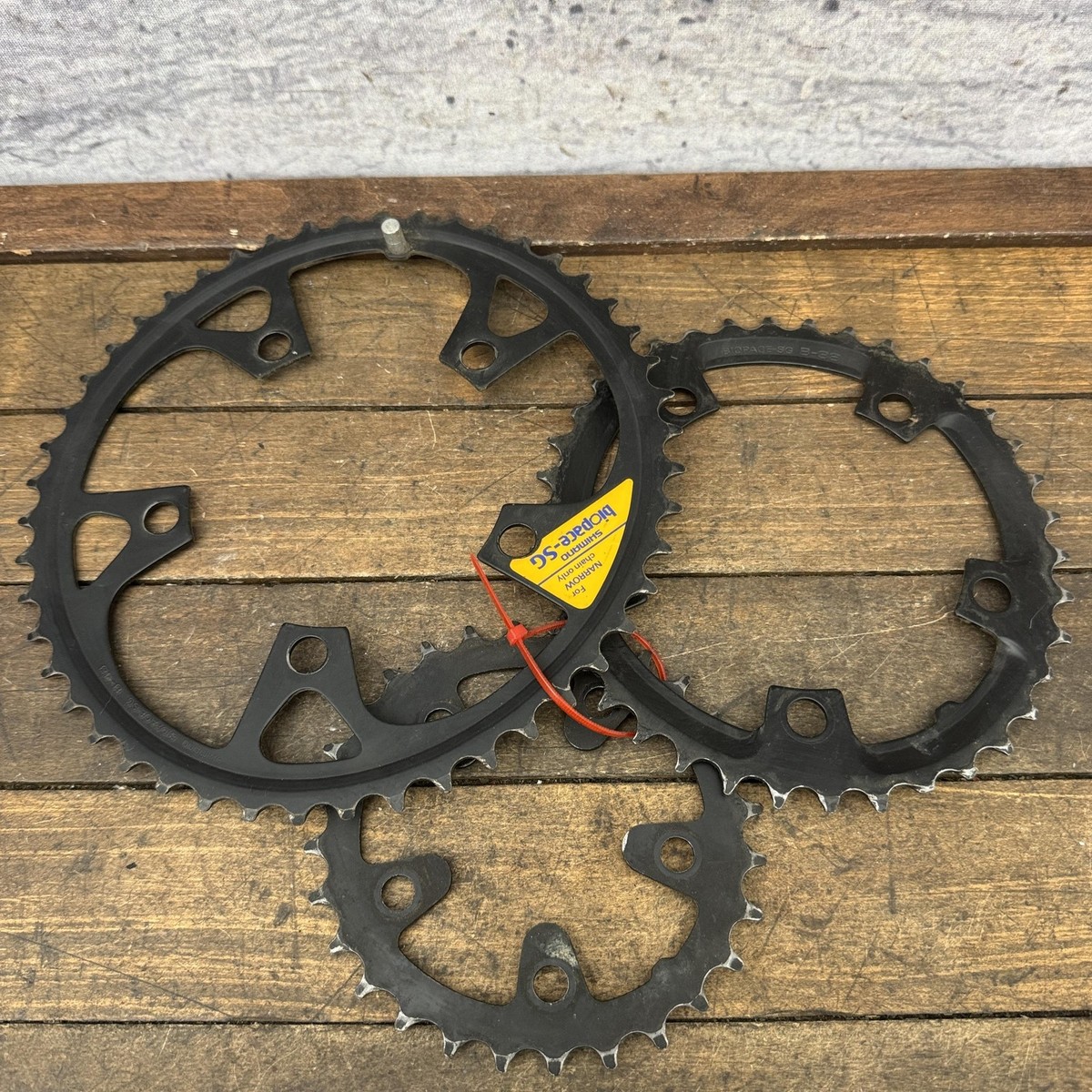 SHIMANO biopace-HP 36T チェーンリング Vintage Shimano Biopace HP Chainrings Set 46/36/26 Oval 110/74 BCD