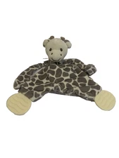 Modern Baby Teething Friends Gray Giraffe Silicone Teether Lovey Blankie Toy