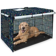 Dog Crate Cover, 42 inches Windproof Crate Covers for Dog Cages Breathable Do...