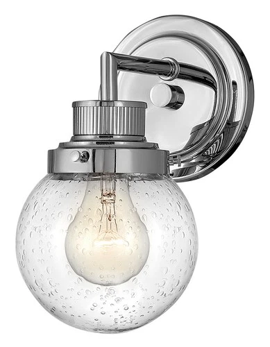 Hinkley Lighting 5930 Chrome Poppy Single Light 10"H Bathroom Sconce - Picture 1 of 7