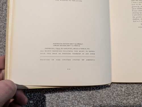 The Little Prince 1943 Hardcover Hardbound Edition Antoine De Saint-Exupery - Picture 15 of 15