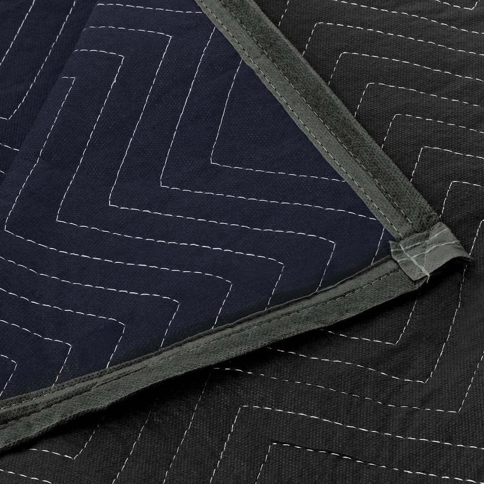 Moving Blankets 80" x 72" Pro Economy - 12 Pack - Black Shipping Furniture Pads - Image 4 of 4