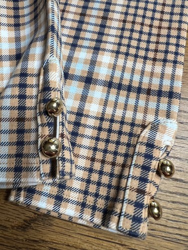 Pantalones Ponte Nuevos con Etiquetas Janie and Jack Style Starts Here Tostados a Cuadros Puño con Botones Talla 4 - Imagen 3 de 3