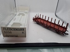 Fleischmann Spur H0 #5256 K Güterwagen Rungenwagen der DR wie neu mit OVP AC 