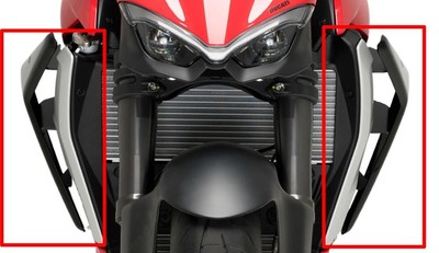 Puig Naked Side Downforce Spoiler - schwarzmatt - Ducati Streetfighter V2 -