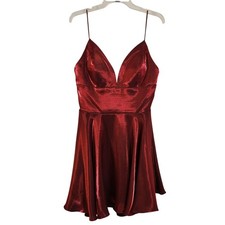SHERRI HILL Wine A-Line Mini Dress, Size 12 