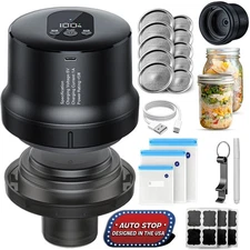 2025 Upgraded Fully Automatic Mason Jar Vacuum Sealer for Regular & Wide Mout...