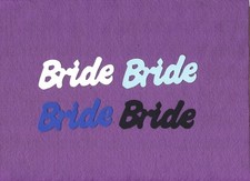 BRIDE word wedding die cuts scrapbook cards