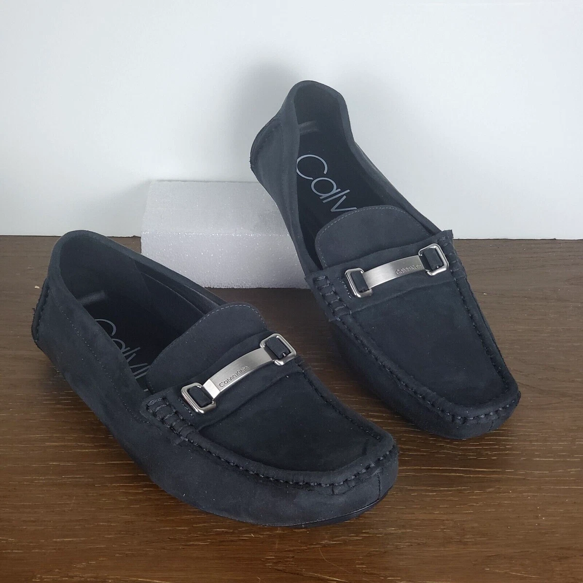 Calvin Klein Sz 10 Loafer Blue Suede Men Slip On Galvin Medium (D,‎ M) Calvin Klein Loafer Blue Casual Shoes for Men for sale | eBay main image 3