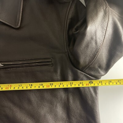 AUTHENTIC CHEROKEE BROWN LEATHER JACKET MEN'S SIZE Large | eBay