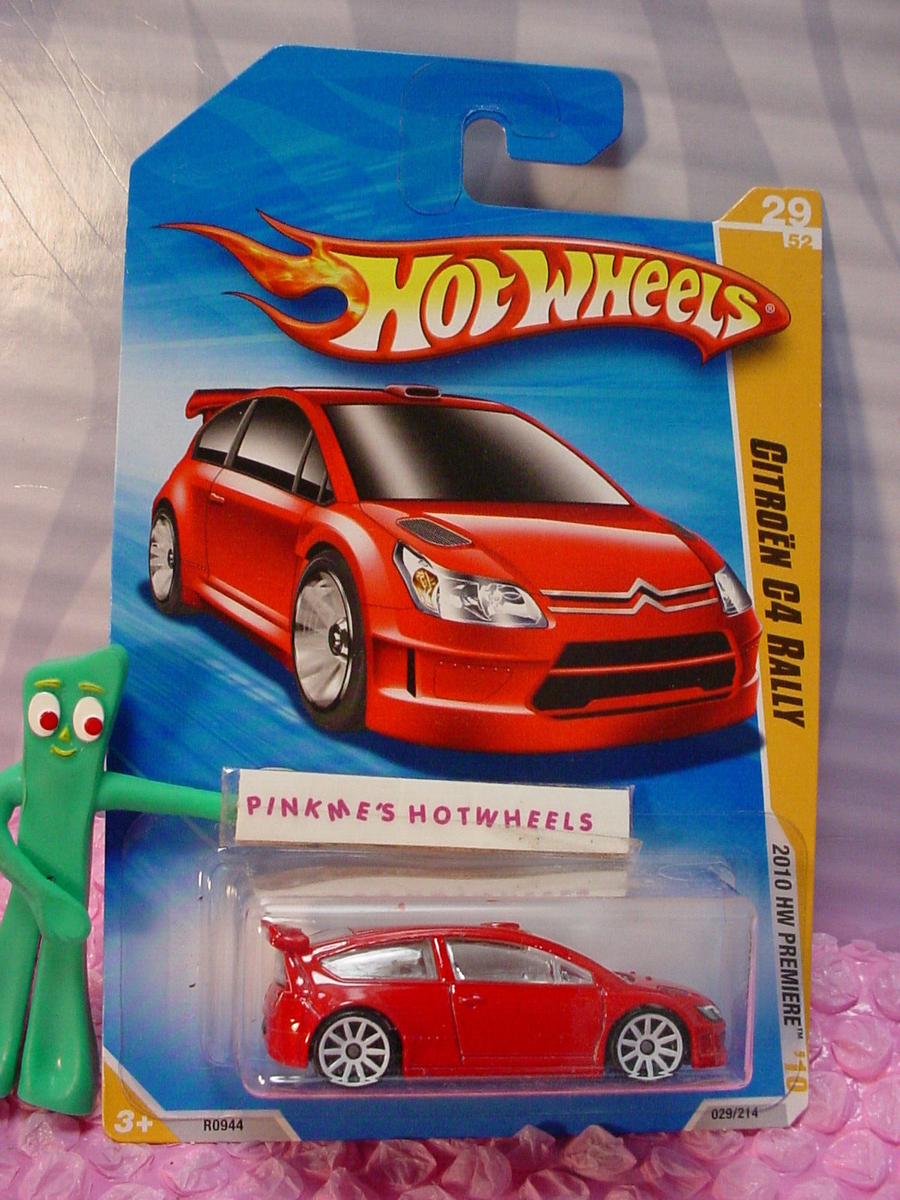 2010 i Hot Wheels CITROEN C4 RALLY #029 ✿ red;white 10sP✿#29