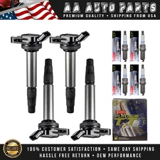 4x Ignition Coil & 4 Denso Iridium Spark Plug For Toyota Corolla Prius UF596