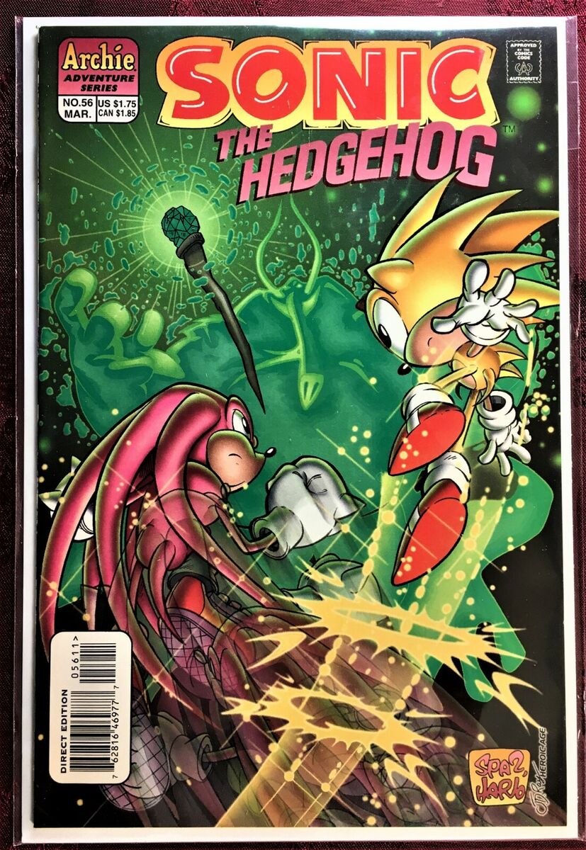 SONIC The HEDGEHOG Comic Book #56 March 1998 SUPER SONIC HYPER KNUCKLES Bag  NEW