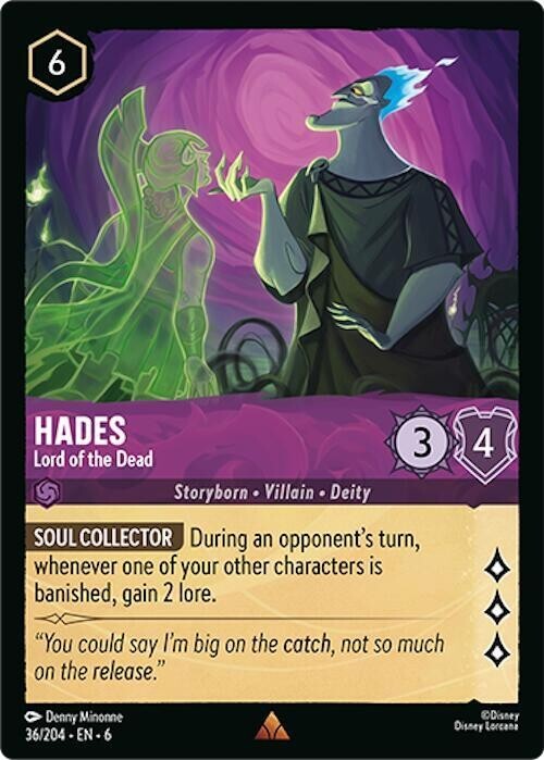 Hades - Lord of the Dead 36/204 Rare Azurite Sea Lorcana
