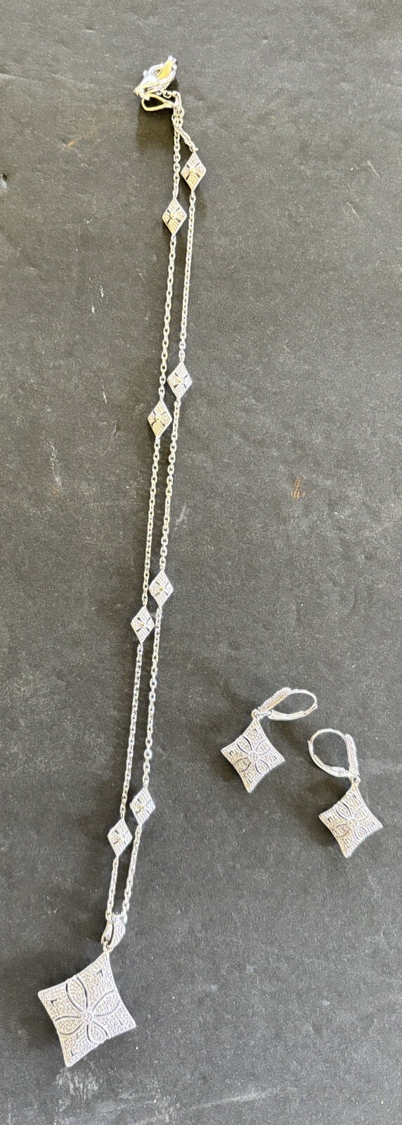 Affinity QVC Diamond Sterling Enhancer Pendant Ne… - image 1