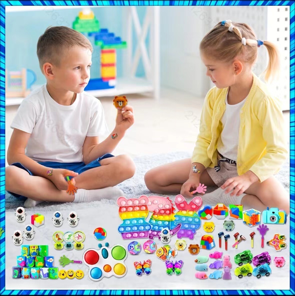 Mega Assortimento Giocattoli Fidget 206 Pezzi – Pop It E Tubi Sensoriali Per Festa E Bomboniere - Foto 2