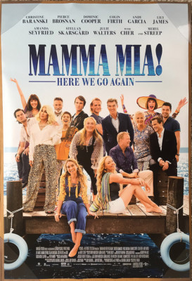 MAMMAMIA HERE WE GO AGAINパンフレット MAMMA MIA! HERE WE GO AGAIN MOVIE POSTER 2 Sided ORIGINAL FINAL