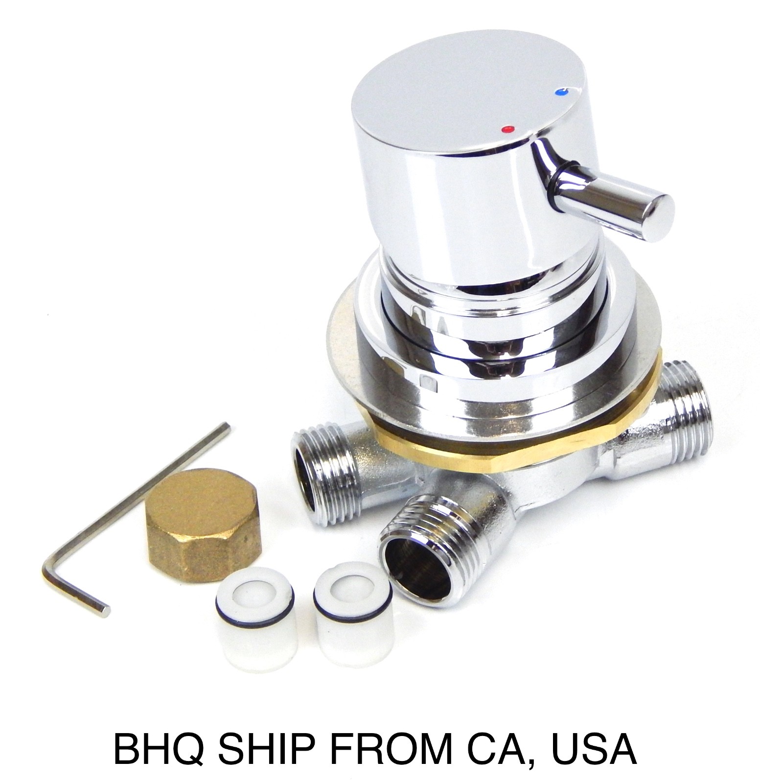 Pedicure Spa Chair Faucet 4 Way Hot and Cold Mixer Valve eBay