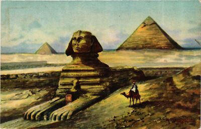 CPA Lehnert & Landrock 4 Kairo - Die ausgegrabene Sphinx ÄGYPTEN (917556)