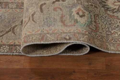 Vintage Gray Traditional Wool Tebriz Handmade Living Room Rug Area Carpet 9x13 - Picture 19 of 24