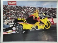 VRHTF NHRA RARE STEVE JOHNSON SLICK 50 RACING PRO STOCK BIKE HAND OUT