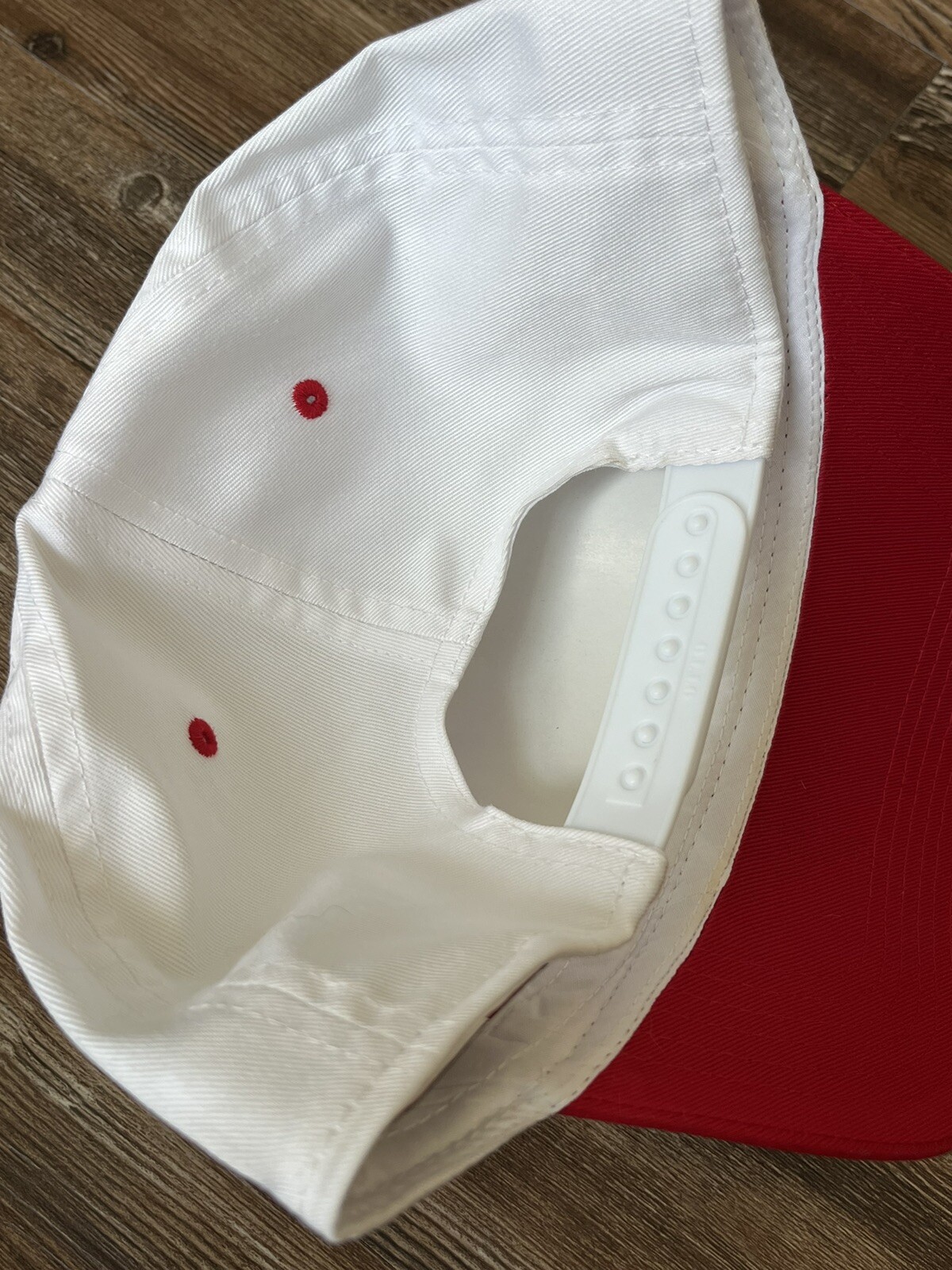 Billy Hill red patch hat lightly worn Whitetrasht… - image 7