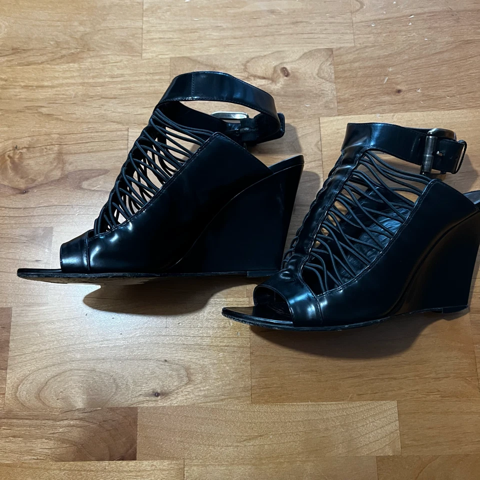 GIVENCHY black gladiator wedges Sz 6 EUC - Image 3 of 4