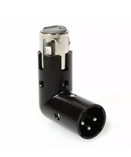 LyxPro XLR Angled Adapter Male To Female 4 Angle Positions 90 degree Mic Cable