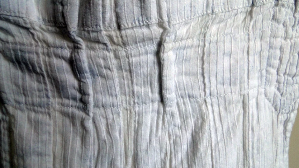 Delantal de algodón plisado vintage para niña muñeca altura 52 cm principios del siglo XX N10 Foto 3 de 4