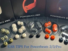 For Beats Powerbeats Pro Ear Tips Buds Silicone  Wireless Headphones 4 Pairs NEW
