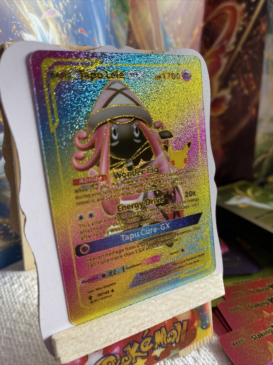 Tapu Lele Gx Multi Coloured Foil💥Fan Art💥 Pokemon Inspired Card