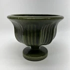 Vintage Haeger 6.5” Footed Green Planter Pot