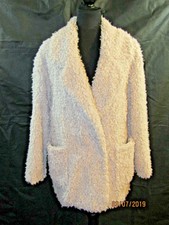 Glamorous Womans Light Dusty Pink Faux Fur "cara" Coat - Size M Nwt