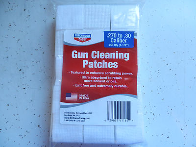 Birchwood Casey Gun Cleaning Patch - 750 Pezzi Per Calibro .26/.30 - 1.1/2 Square - Per Pulizia Armi