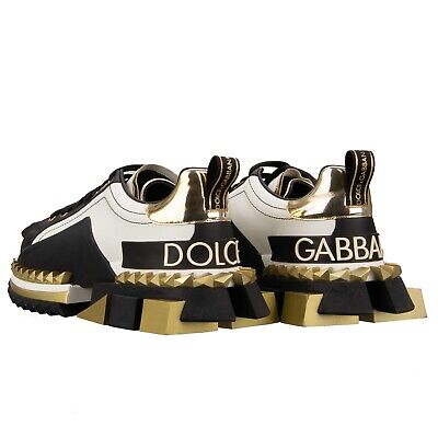 DOLCE & GABBANA DG Logo Men Leather Sneaker SUPER KING Gold DOLCE & GABBANA DG Logo Men Leather Sneaker SUPER KING Gold