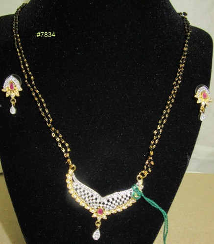 Mangalsutra 305 7839 Collar Sagrado Boda Étnico Mangal Sutra - Imagen 5 de 9