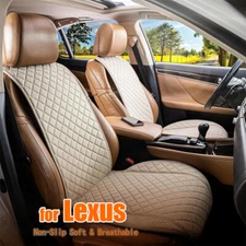 For Lexus Car Seat Cover Protector Breathable Premium Linen Front Driver Cushion
