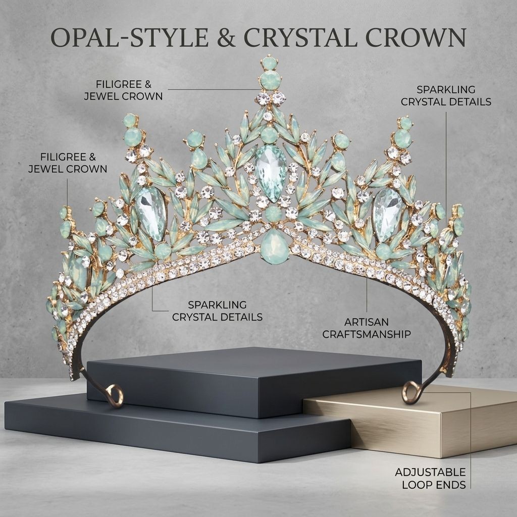 Crystal Bridal Tiara Crown Necklace Earrings Set Wedding  display picture 1