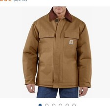 Carhartt Men's Firm Duck Traditional Coat Medium Brown