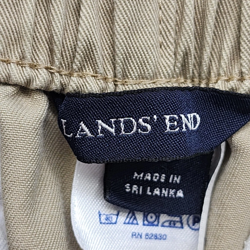 Pantalones Cortos Lands End Para Mujer 10 Caqui Tostado AJUSTADO 3 Bermudas Chinas de Tiro Alto Preppy Informales Foto 4 de 4