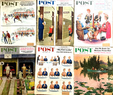 SATURDAY EVENING POST 9 FULL ISSUES 1959 SLEEVED - SEE NARRATIVE FOR CONDITION